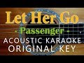 Let Her Go - Passenger [Acoustic Karaoke]