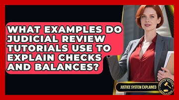 What Examples Do Judicial Review Tutorials Use to Explain Checks and Balances?