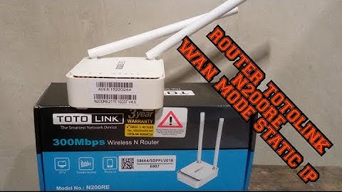 cara setting router totolink n200re wan mode static ip