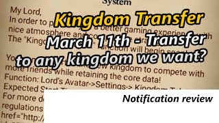 [Kingdom Transfer] - All kingdoms available to transfer?
