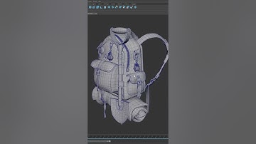 How to create a stylized 3d backpack in Maya #3dmodeling #maya