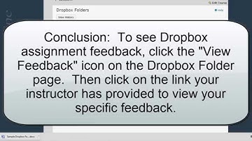 Accessing Dropbox Feedback (D2L 10.3)