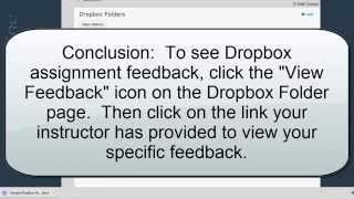 Accessing Dropbox Feedback (D2L 10.3)
