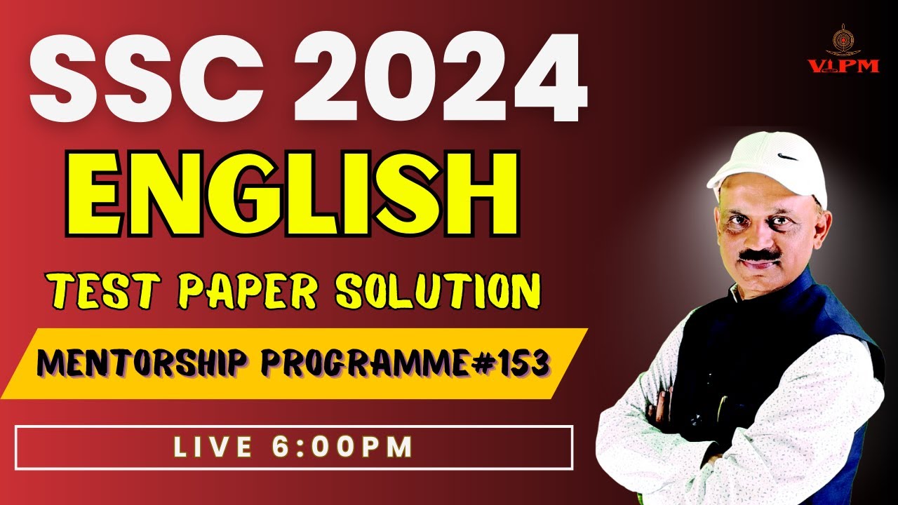 SSC CGL CHSL CPO MTS || Mentorship Programme #153 || English By Ajit ...