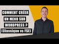 comment créer un menu sur wordpress