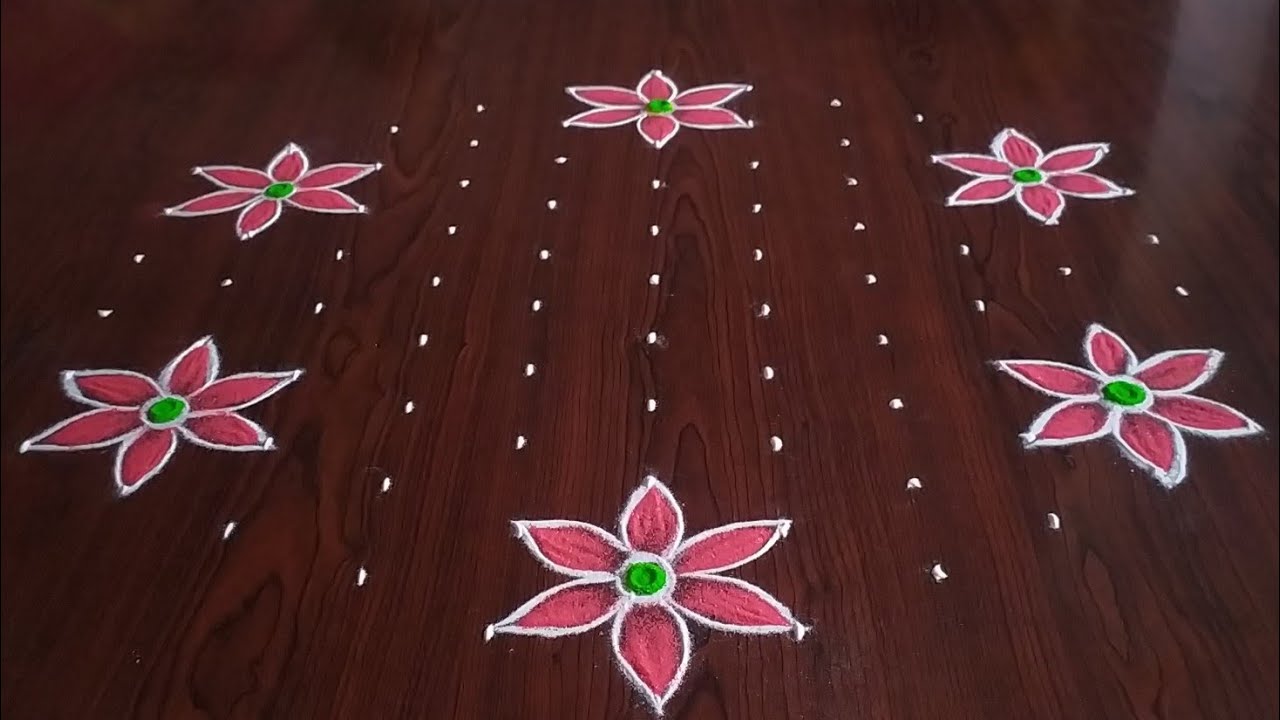 sankranthi chukkala muggulu 11×6 dots... - YouTube