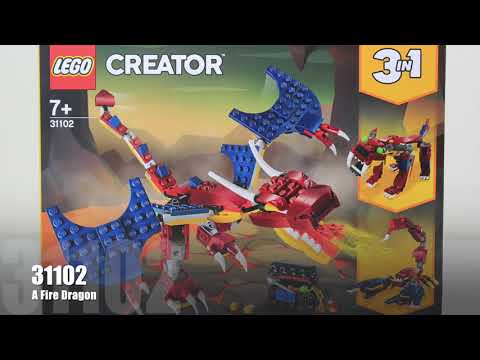 LEGO Creator 31102 3 in 1 - A Fire Dragon - [Stop Motion Speed Build]