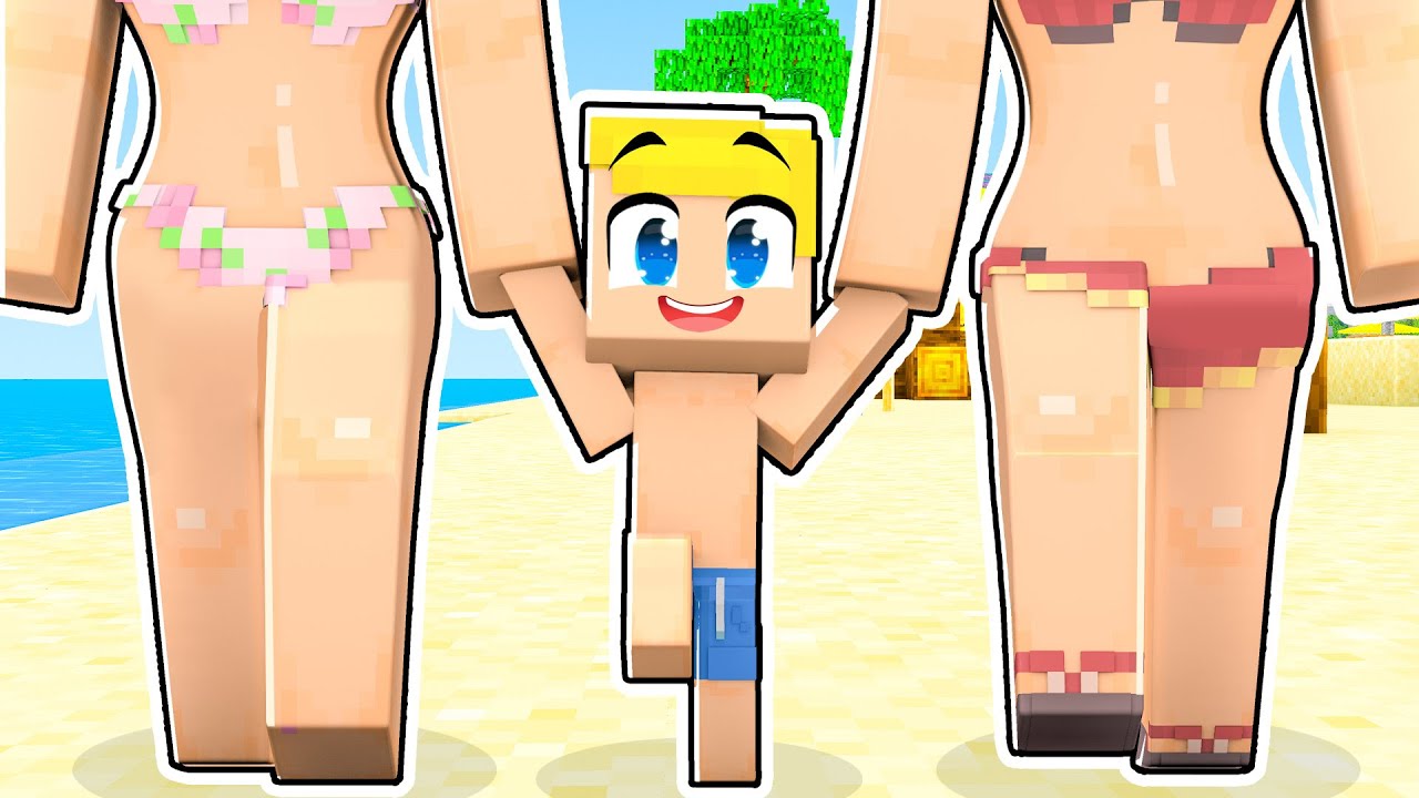 ADOTTATO dalle RAGAZZE in SPIAGGIA Su Minecraft!