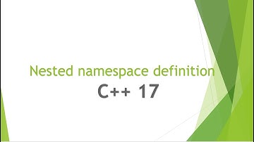 Nested namespace definition  in C++17