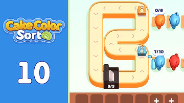 Cake Color Sort Level 10 Full Walkthrough