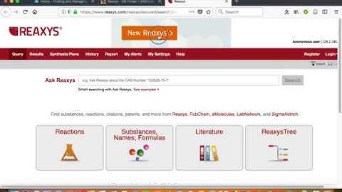 Reaction searching in the New Reaxys