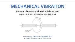 Example 3 22 Rotor of turbine unbalance working at resonance