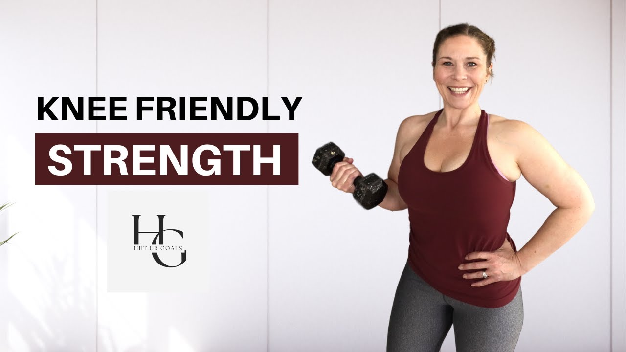 20 Min KNEE FRIENDLY DUMBBELL WORKOUT | No Squats, No Lunges, No ...