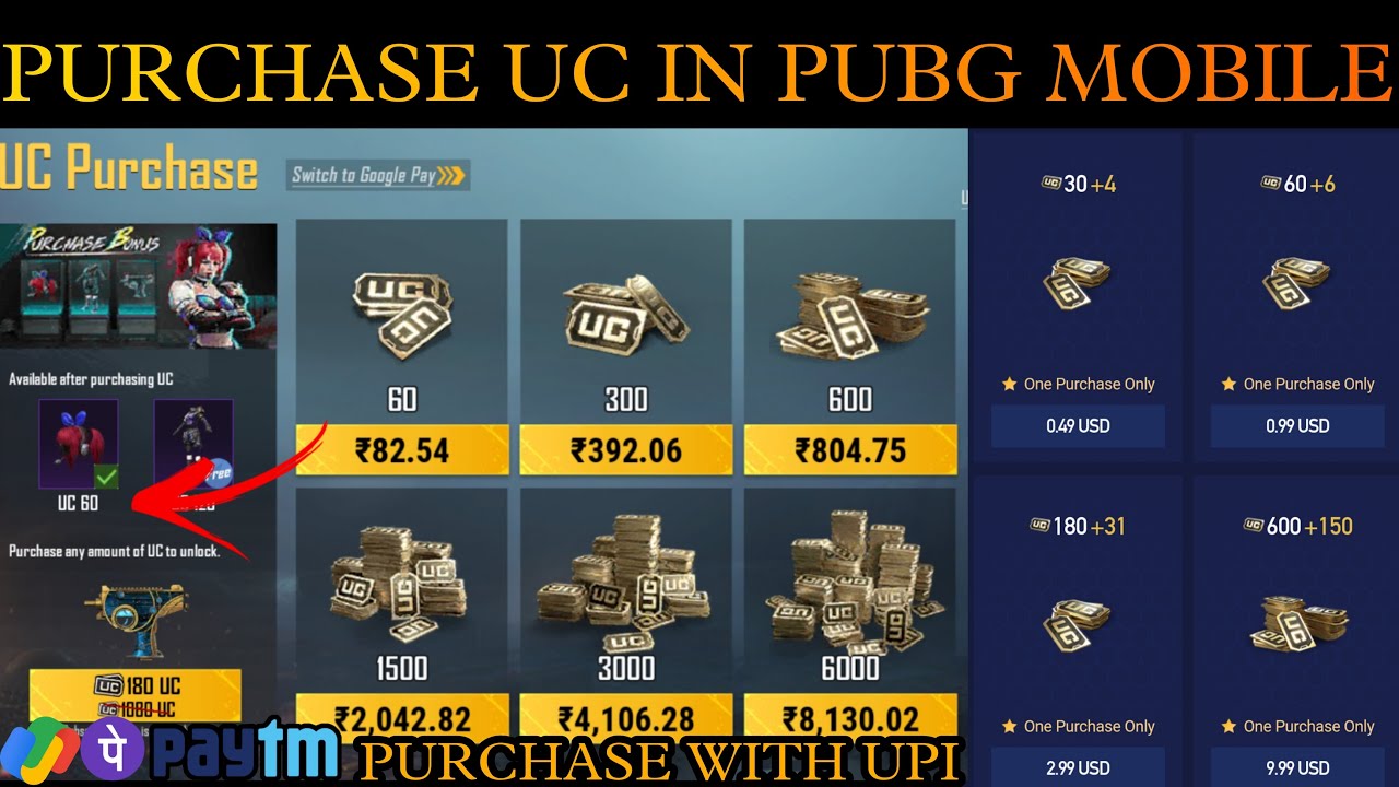 Purchase UC in Pubg Mobile || How to Buy UC in Pubg Mobile || - YouTube