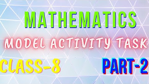 CLASS 8|MATHS MODEL ACTIVITY TASK HINDI MEDIUM| PART 2|WB BOARD|MAT 2|SK STUDY POINT SILIGURI