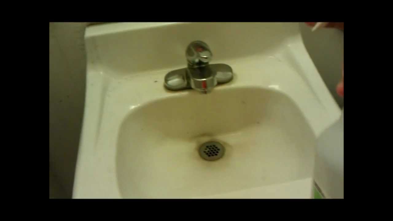 how to remove calcium from porcelain sink - YouTube