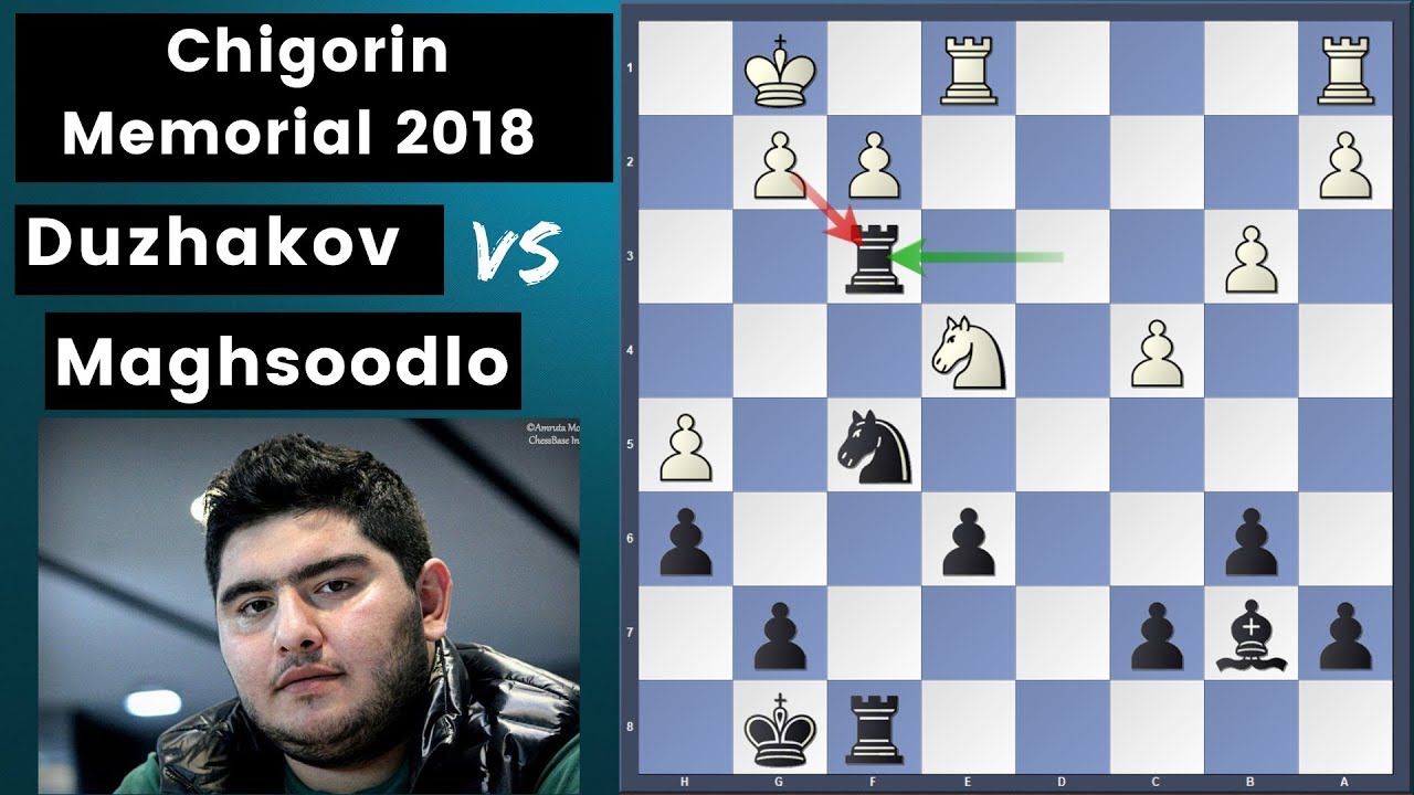 Maghsoodloo's Sacrifice in Keres Defence - Duzhakov vs Maghsoodloo | Chigorin Cup 2018