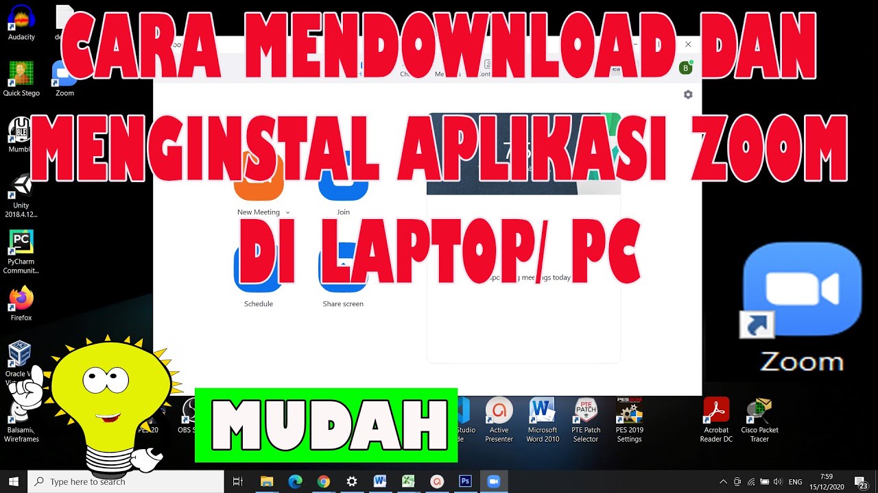 Cara Mendownload Sampai Instalasi Aplikasi Zoom Di Laptop dan PC - YouTube