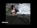 Girl fall into lava fake & original Video