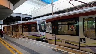 輕鐵第五期列車 1136+1214 不載客駛經天慈、天榮及屯門站