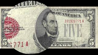 Vintage money. Colorful bank notes from the 1920's and 1930's