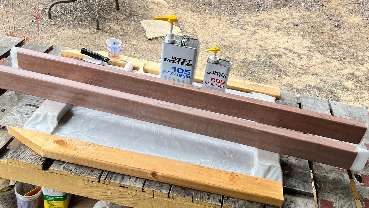 Wrapping Wood With Fiberglass Using WEST SYSTEM Epoxy VLOG 007