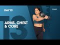 DAY 13 // 1 HOUR Defined ARMS, CHEST & CORE with Dumbbells NO JUMPING | BUILD MUSCLE AT HOME