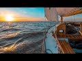 Sailing Classic wooden sailboat Sylene 4k Sailing Classic wooden sailboat Sylene 4k