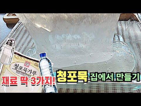 집에서 청포묵 만들기 [한번 알아두면 평생 써먹을 홈메이드 <strong>청포묵</strong>] How to make Mung Bean Jelly 엄마가 딸에게