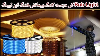 How to Rob Light fitting,cutting,measuring and setting in false ceiling different conditions