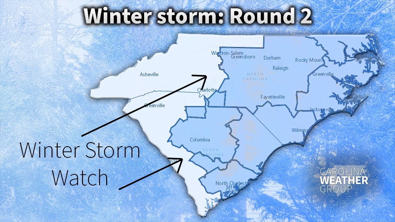 Winter storm in the Carolinas: Round 2 forecast [Ep. 396] - YouTube