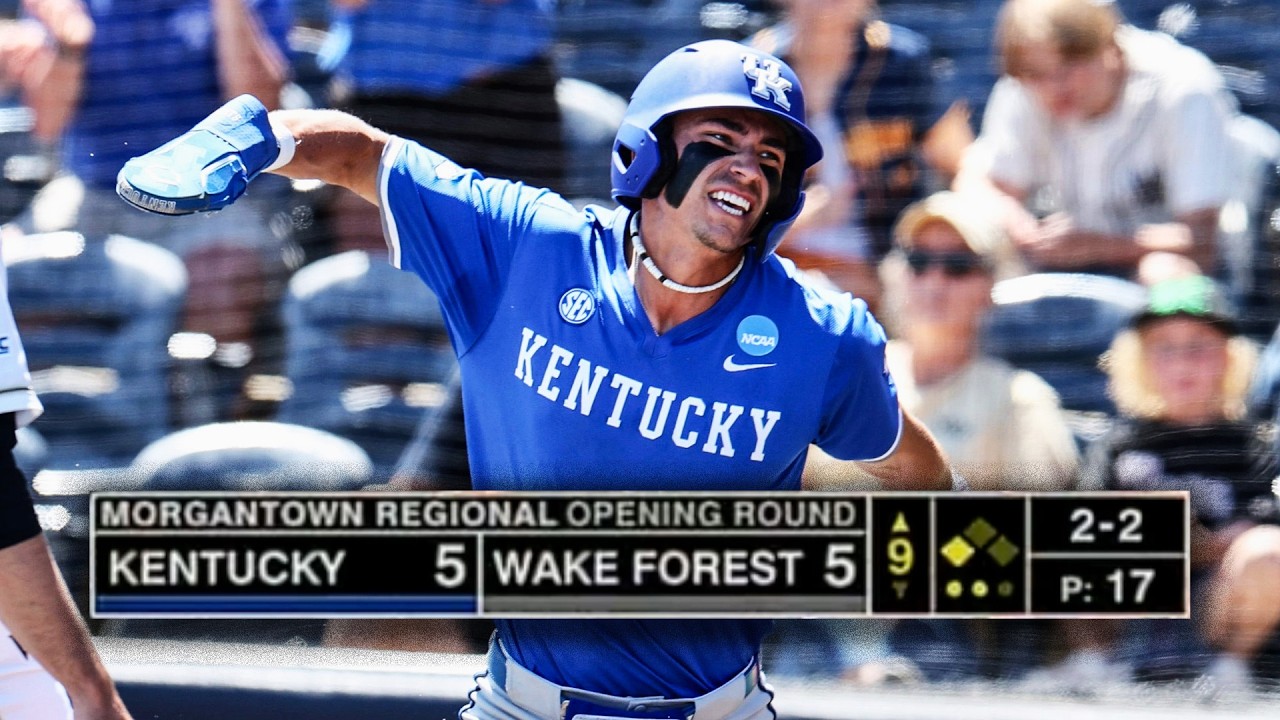 Kentucky holds off Wake Forest's late surge to win NCAA baseball regional opener