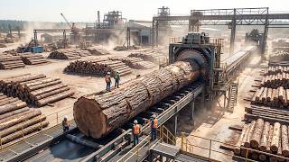 Inside the Largest Wood Sawmill Factory – How Plywood Is Made From Logs to Table (Full Process)