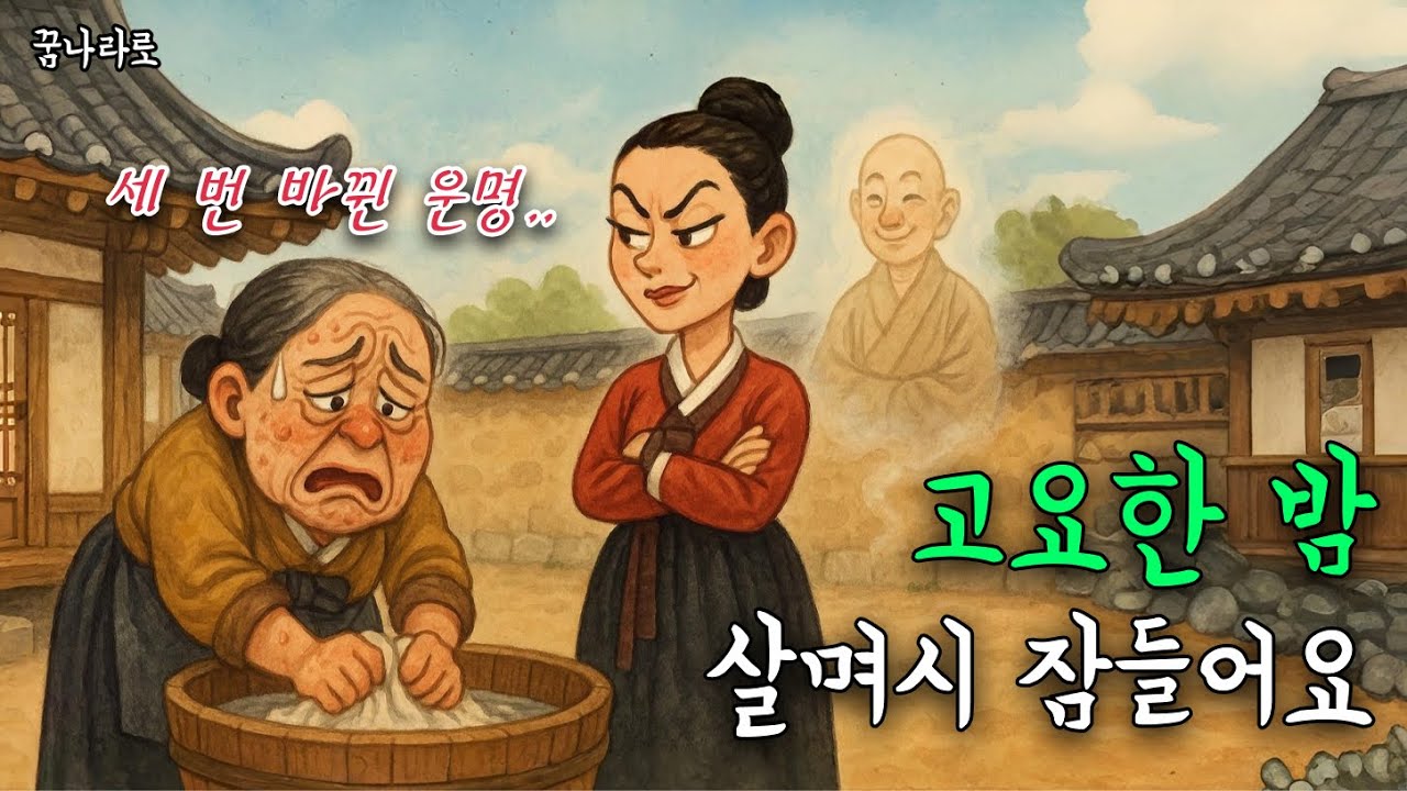 5분만 들어도 잠들어요 - 허기진 스님에게 밥 한 끼… 과부의 인생이 뒤바뀌다 - 민담 - 전래동화 - ASMR🌙  #설화 #전설 #민담