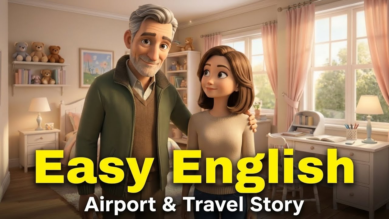 EASY ENGLISH Conversations | Learn English with Animation (Airport & Travel Story)