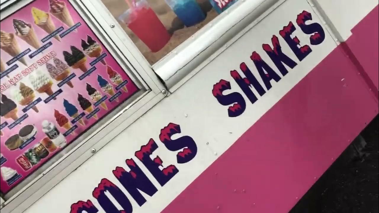 Getting a vanilla cone from kool kat soft serve truck at wantagh park