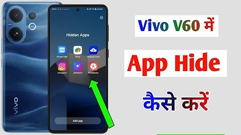 Vivo V60 में App Hide Kaise Kare // How to hide apps in vivo v60 5g 