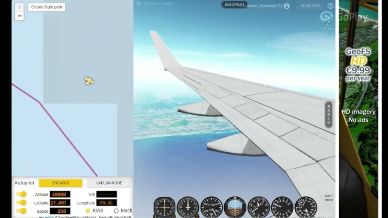 GeoFS Timelapse - Miami to New York