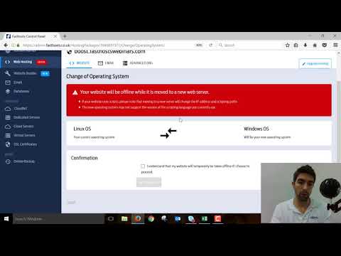 Changing your Fasthosts shared hosting package webserver operating system