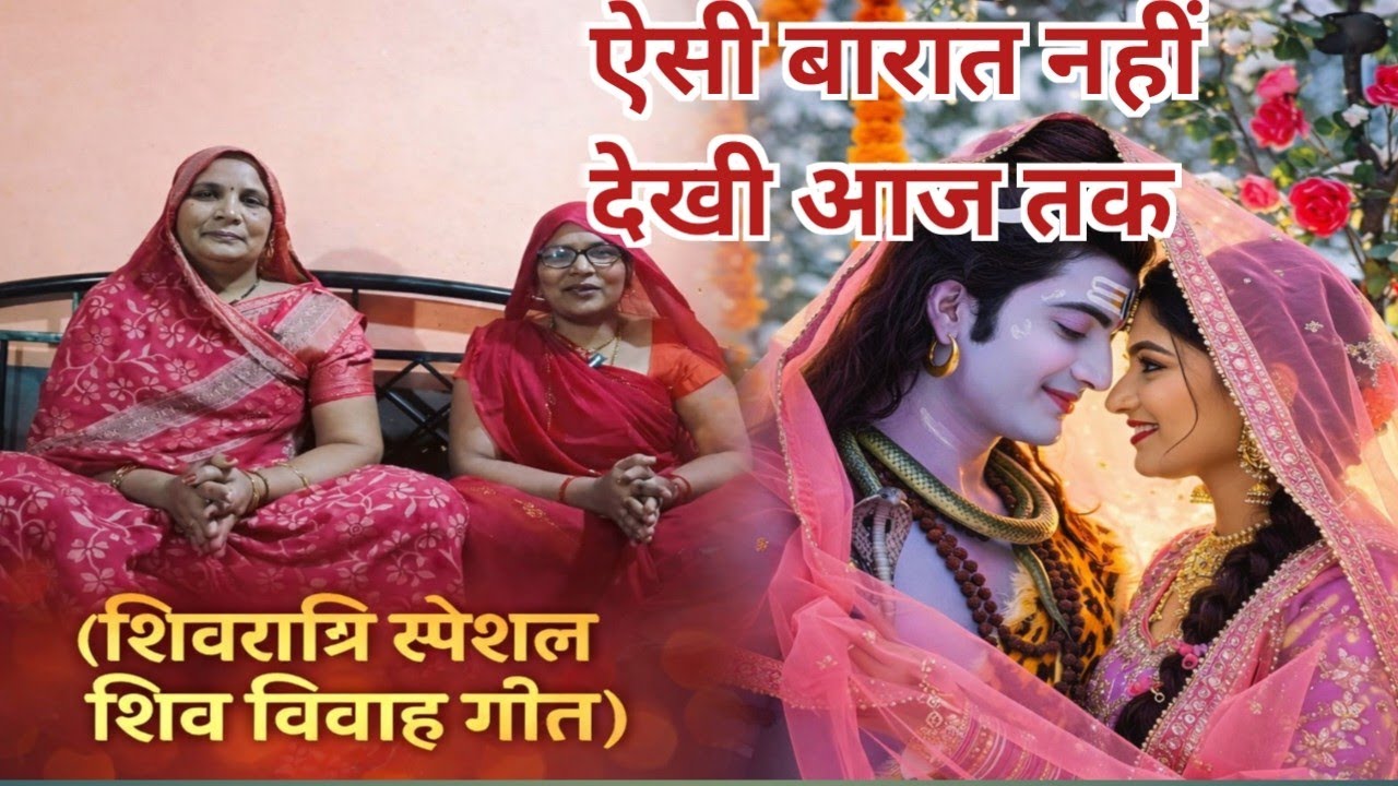 ऐसी बारात नहीं देखी आज तक||shiv vivah geet||(@ManMandirBhajan05)#shivbhajan