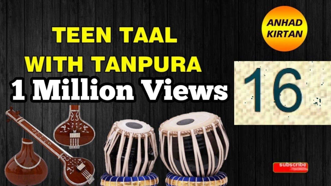 Download TEEN TAAL TABLA LOOP  | Teentaal 16 Beat  | Vocal Practice Tabla Beat  | #Tanpura | C# #anhadkirtan