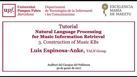 Tutorial - Natural Language Processing for Music Information Retrieval. Construction of Music KBs