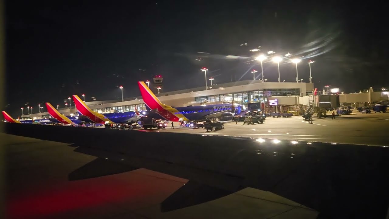 Taking off at night Love Field 