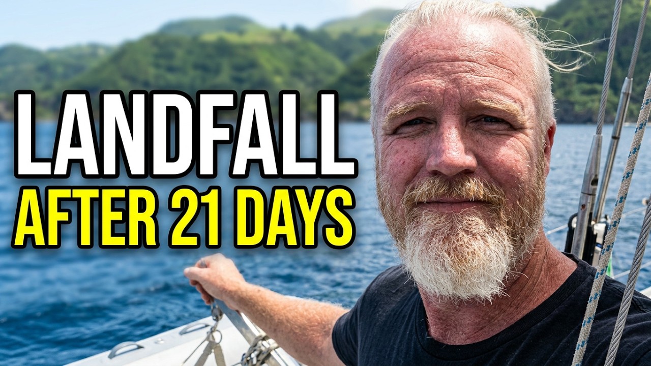 ⁣Stepping on land after 21 days at sea. Island of Horta: Azores