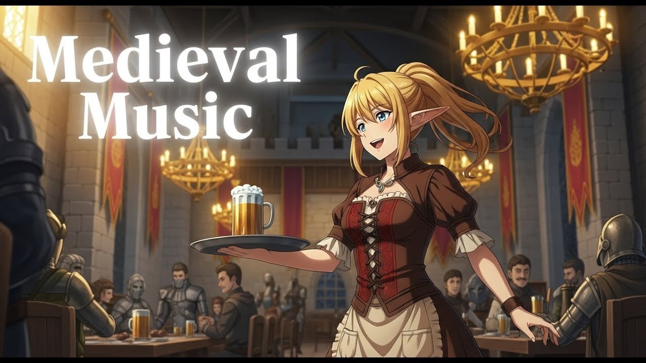 Medieval Tavern Fantasy Music - D&D Fantasy Tavern Celtic Music for Good Sleep, Tavern Space