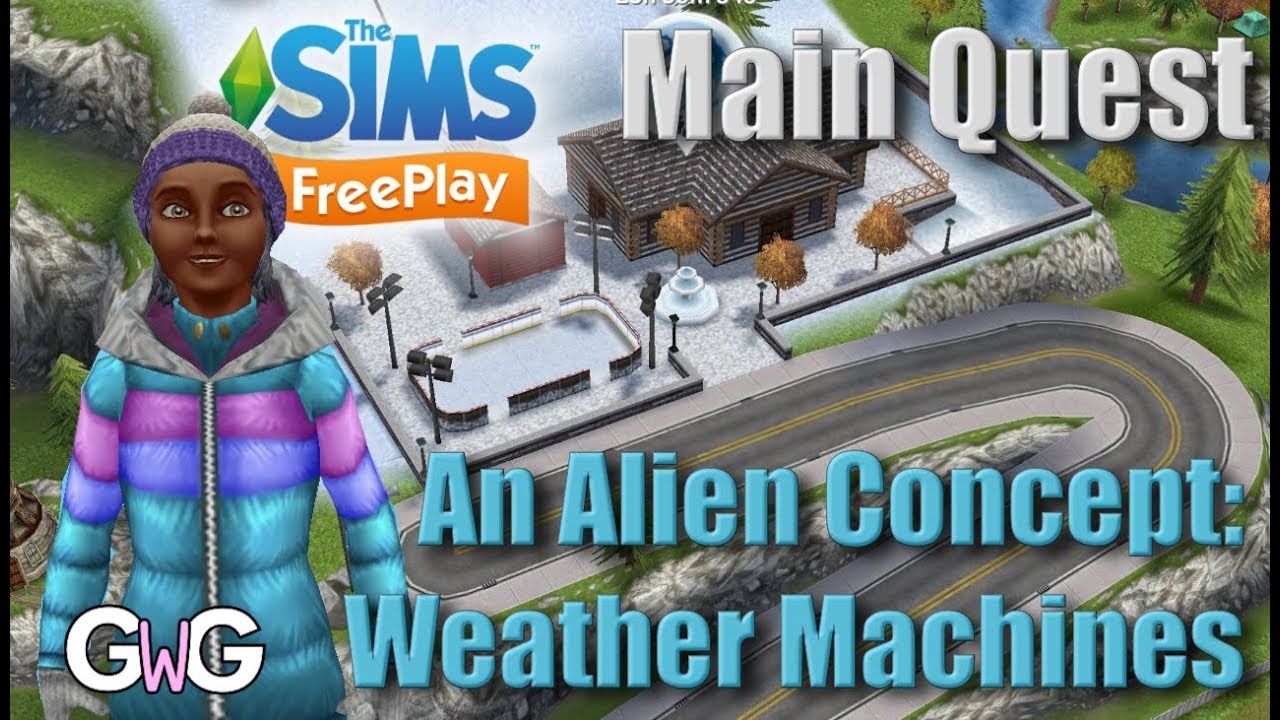 The Sims Freeplay An Alien Concept Weather Machines Quest YouTube