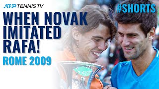 When Novak Djokovic Impersonated Rafael Nadal 🤣 | Rome 2009 #Shorts