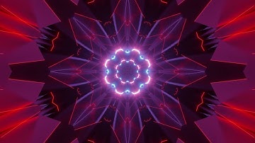 8K VJ Loop - 3D Illustration of Dynamic Fractal Flower Glowing in Darkness Free Video