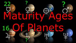 Maturity Ages Of Planets In Astrology Planets Effects After It Reaches Maturity Age