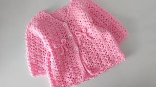 Crochet How To Crochet Baby Girls Cardigan 0-12 Months